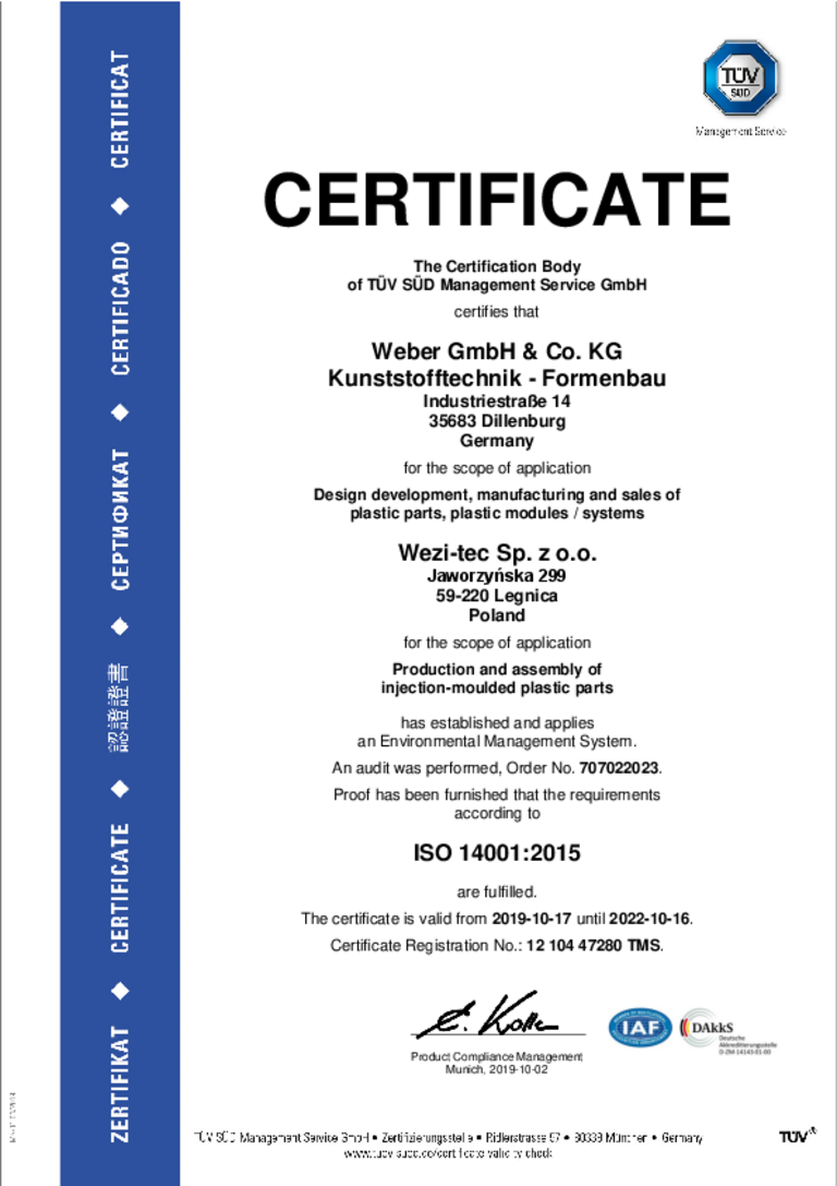 ISO 14001 Legnica, Polen (PDF)