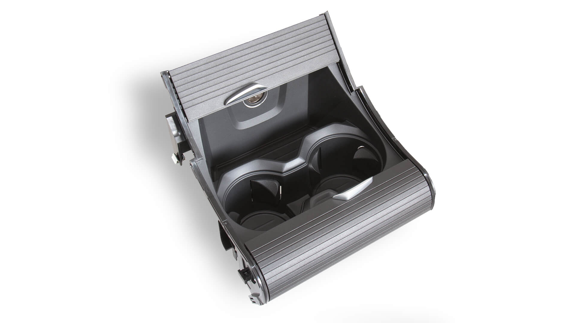 Ablagefach Cupholder-Kombi (geöffnet) Ablagefach Cupholder-Kombi (geöffnet)